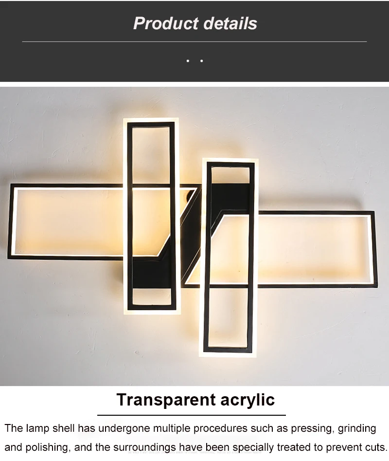 Продажа Современные светодиодные люстры для гостиной, спальни, кухни, дома, потолочные светильники, пульт дистанционного управления, прямоугольные...