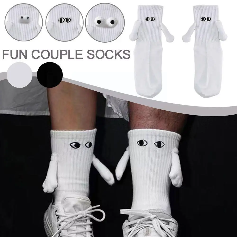 

2023 Fashion Trend Couples Holding Hands Socks Socks Unisex Homewear Casual Long Stacking Couple N4R1