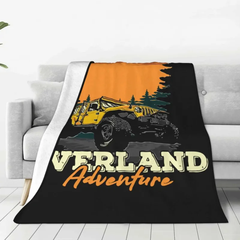 

Camel Trophy Overland Adventure Camping Nature Blankets Velvet All Season Soft Throw Blankets for Bed Car Bedding Throws