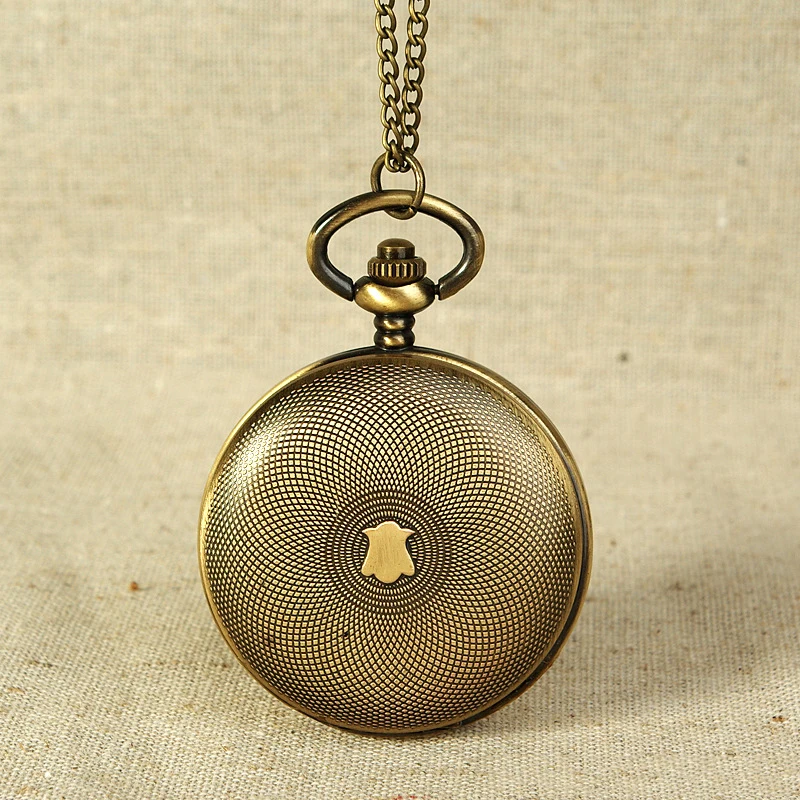 Luxury Steampunk Mechanical Pocket Watch for Men Women Skeleton Case Vintage Bronze Roman Numerals Dial Fob Chain Pendant Clock