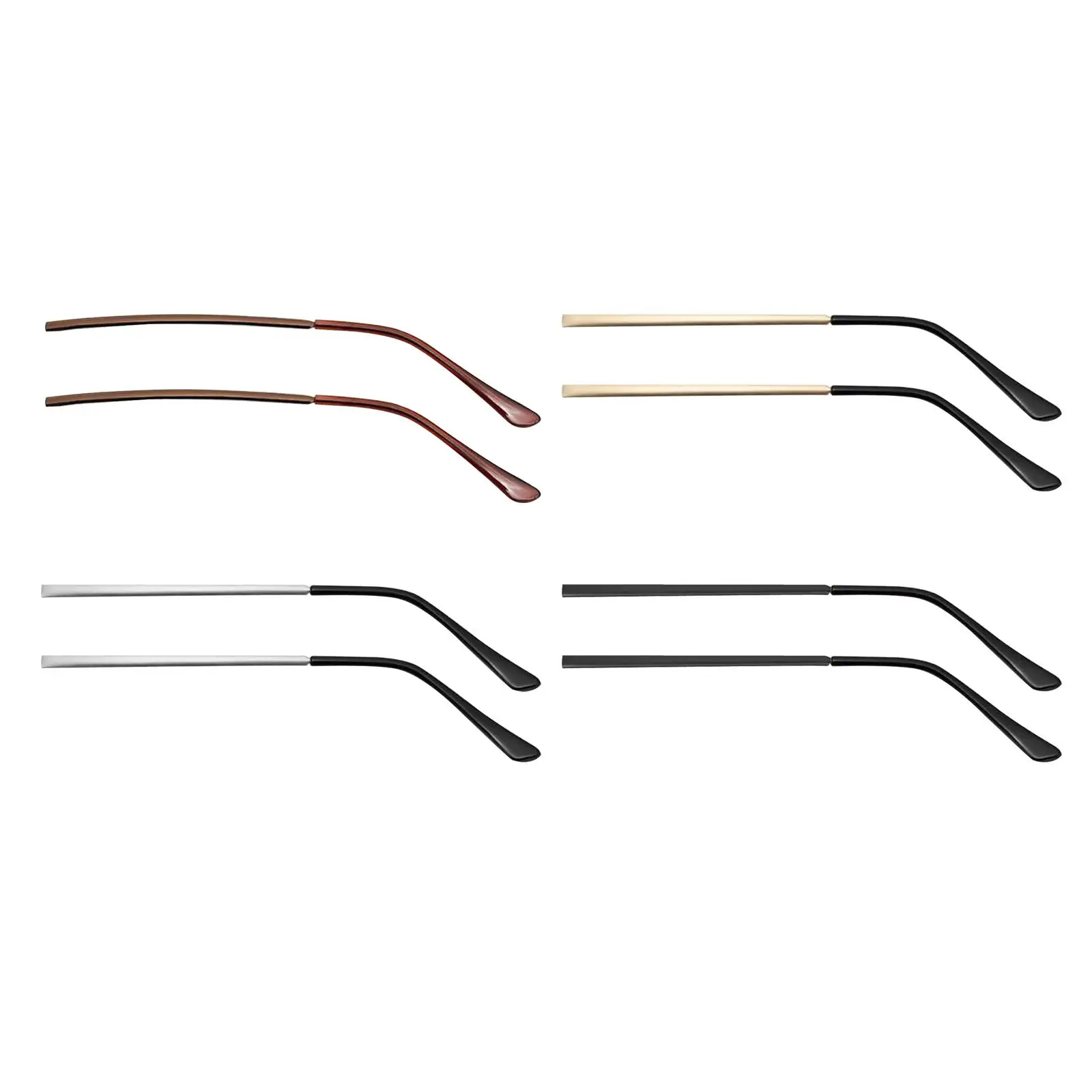 

2x Temple Replacement Replacement Legs Parts Metal Arm Frame for Men Unisex