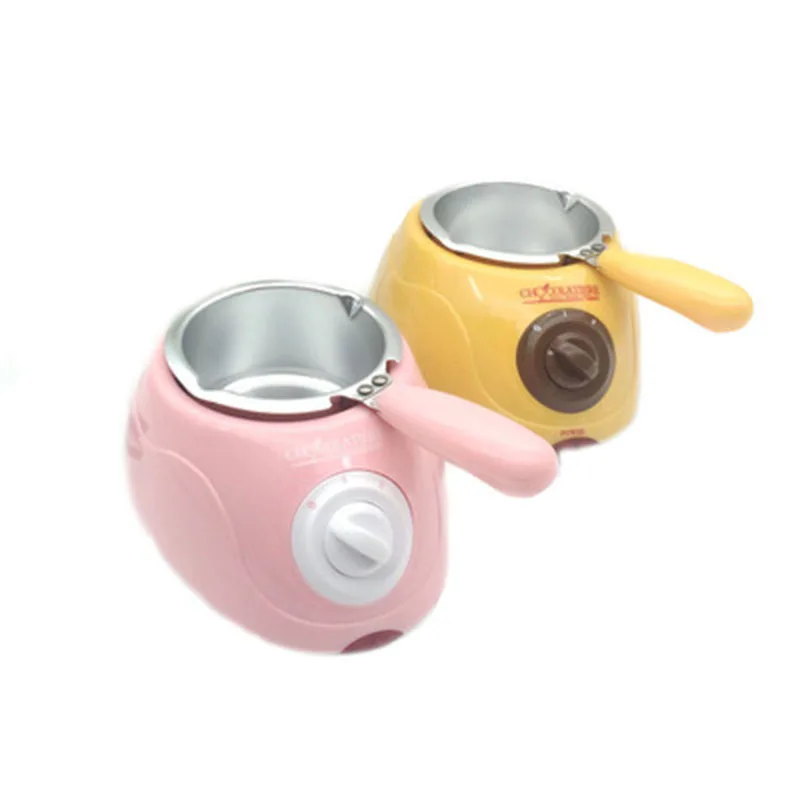 

Chocolate Melting Pot Electric Heating Candy Butter Melting Pot Fountain DIY Kitchen Tool with Heart-shape Mold for Soap Making