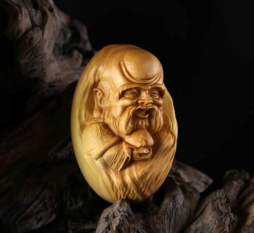 JP075ca - 7*4 5*4 5 ручная резная фигурка самшита резьба по боге долголетия