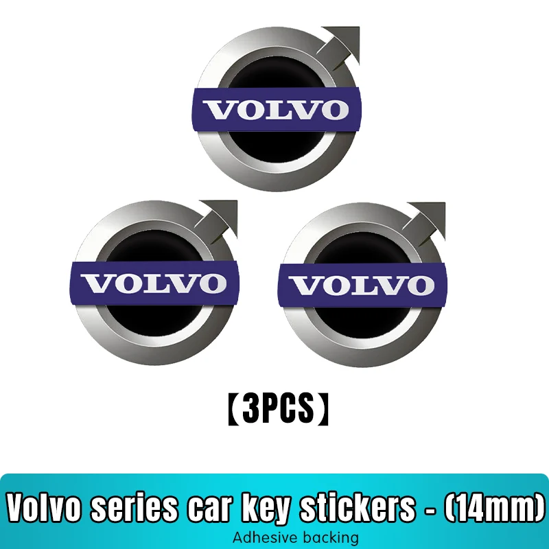 14 мм автомобильный пульт дистанционного управления, эмблема, значок, радиокнопка, наклейка для Volvo XC90 V90 V60 XC60 V40 S80 S60 S90 C40 XC40 V70 XC70 T6 AWD