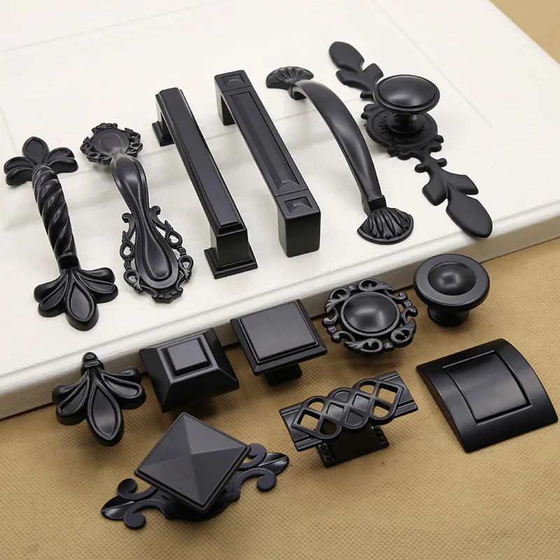 

American Style Piano Black Hardware Cabinet Knob Cabinet Handle European Style Garden Cabinet Handle Cabinet Knob Door Pull