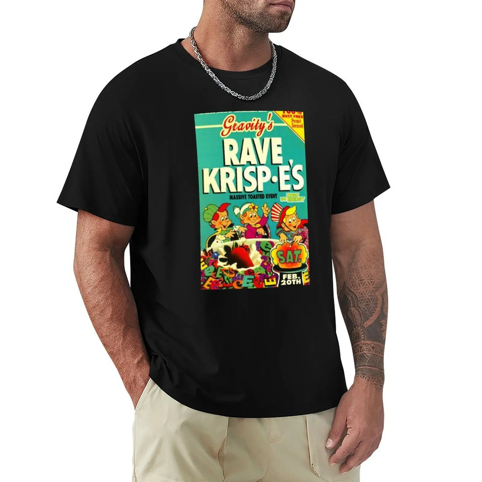 Фото Футболка Rave Krispies, рождественская повседневная футболка №1
