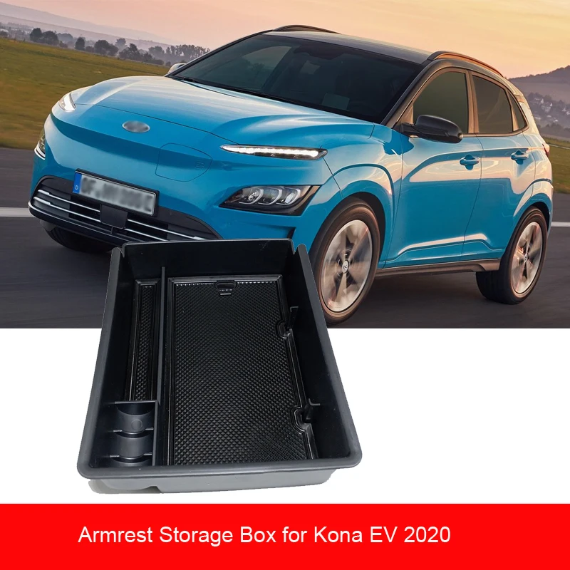 

Автомобильный подлокотник, ящик для хранения для Hyundai Kona Electro/Kona EV 2020, электрическая версия, центральный контейнер управления, лоток для укладки