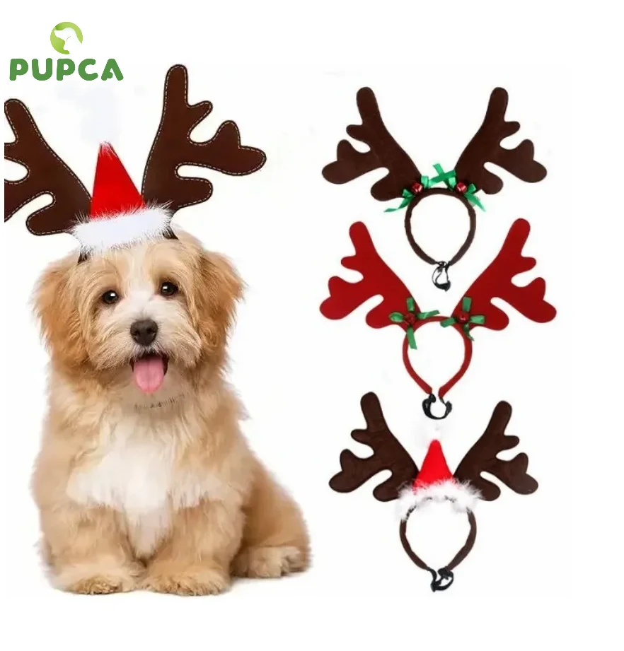 

Рождественские товары для собак, оленей, верблюд, шапка Санта-Клауса, питомец, Рождественский крутой костюм для собаки, милый головной убор, аксессуары