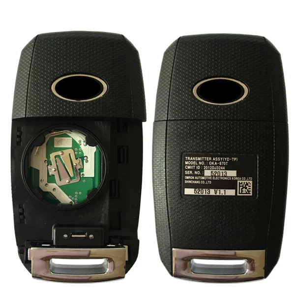 

CN051006 Оригинальный 3-кнопочный интеллектуальный дистанционный откидной ключ Accesso 4D60 80BIT чип 433 МГц FCC 95430-A7100 для KIA K3 FORTE Cerato2013-2016