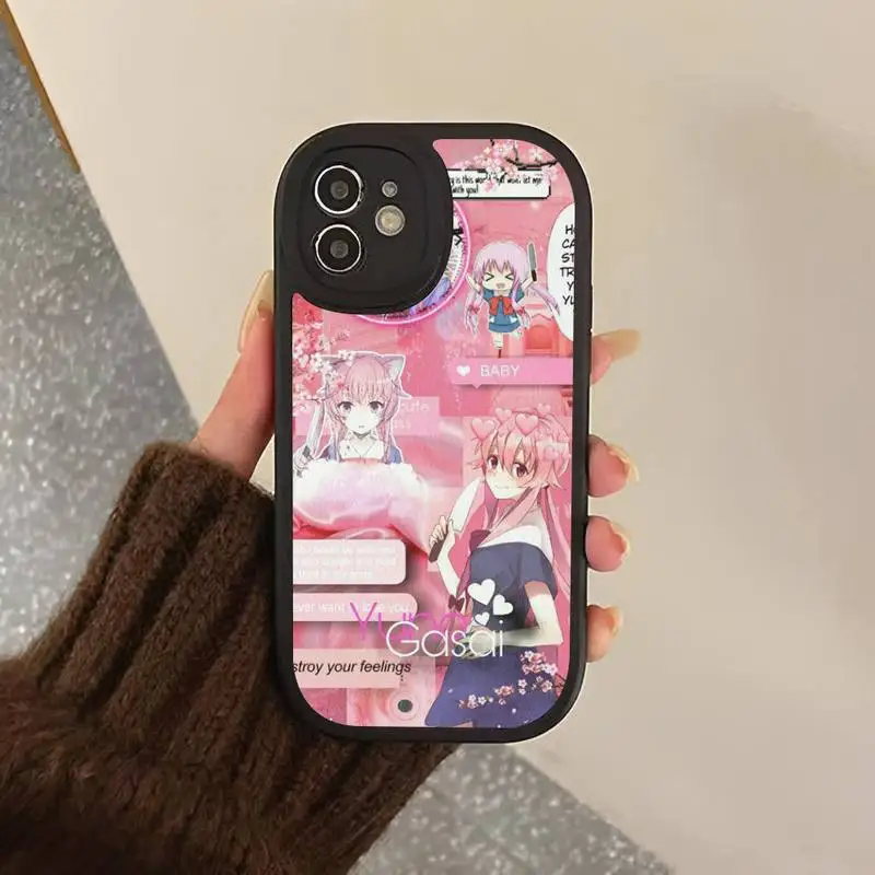 Anime Mirai Nikki Future Diary Phone Case Hard Leather Phone Case For iPhone 14 13 12 Mini 11 14 Pro Max Xs X Xr 7 8 Plus