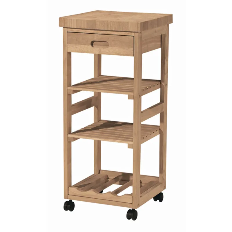 

International Concepts Unfinished Kitchen Cart Trolley