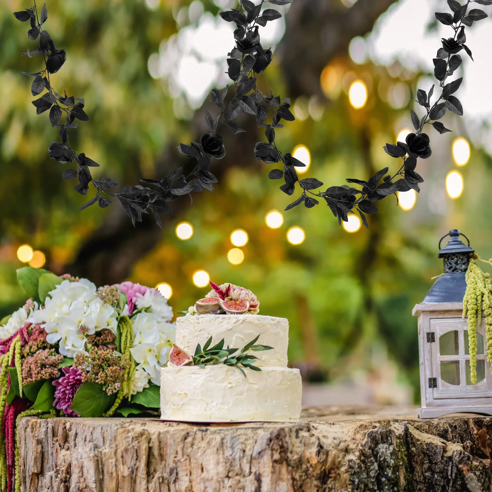 Роза Цветочная гирлянда Виноградная лоза Искусственные растения Листья Лозы