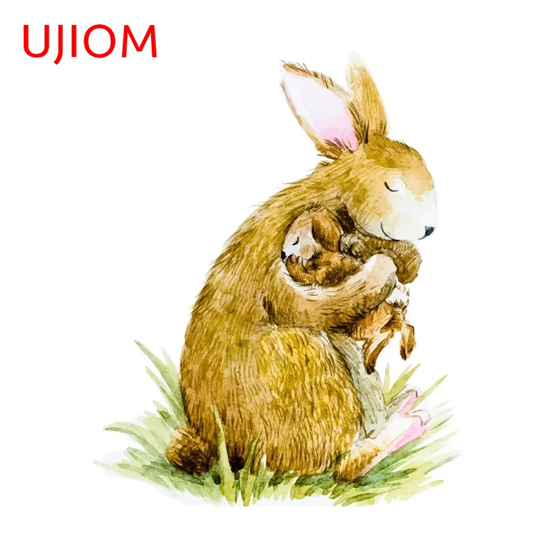 Теплые наклейки на стену в виде кролика, 13X10,3 см