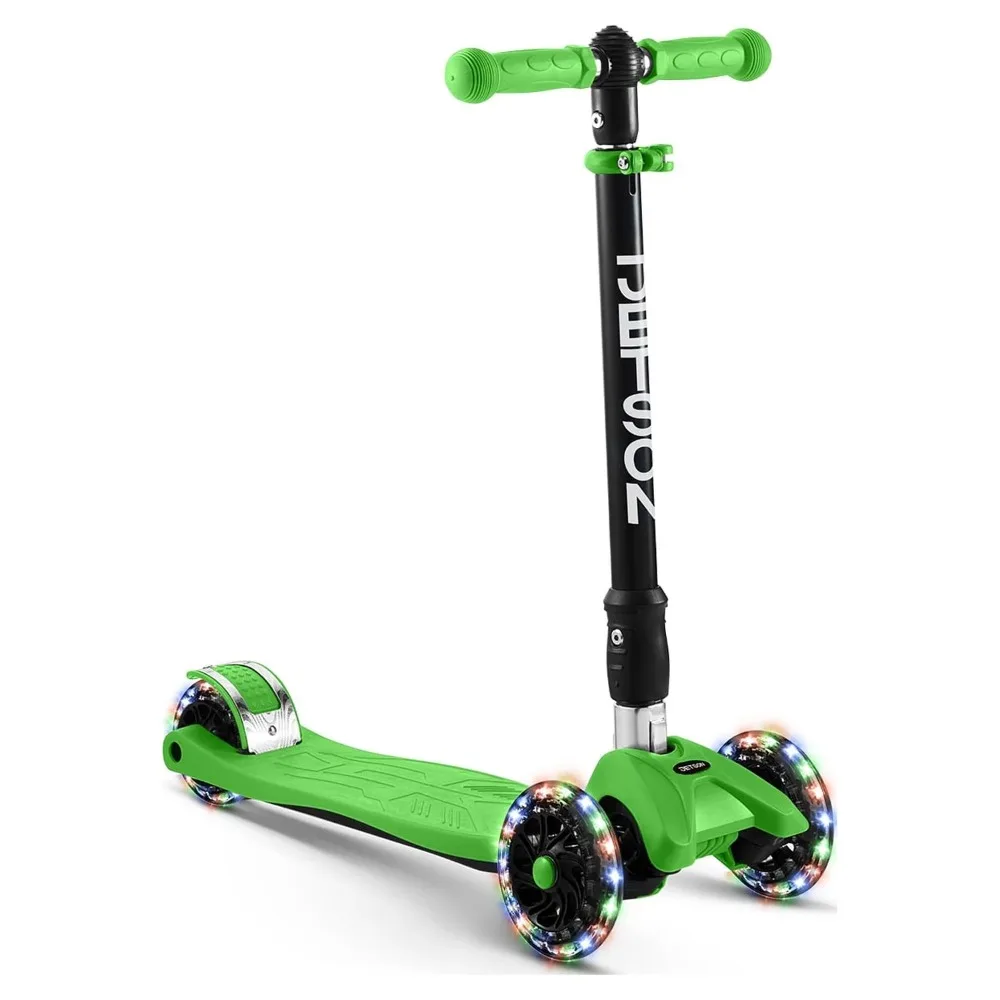 

Twin Kick Scooter with LED Light Up Wheels, Unisex, Green Free Shipping