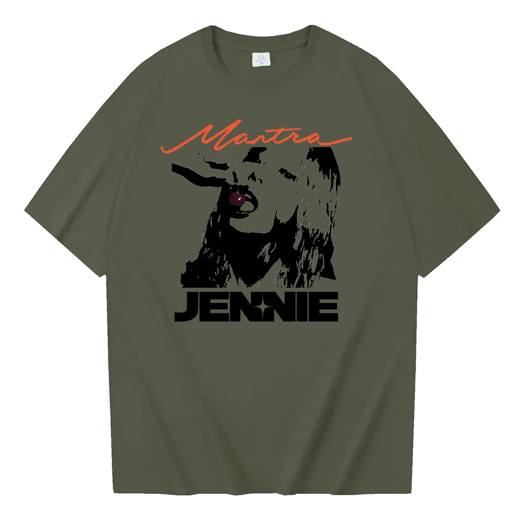 Футболка Jennie Mantra с круглым вырезом и короткими рукавами подарок для фанатов