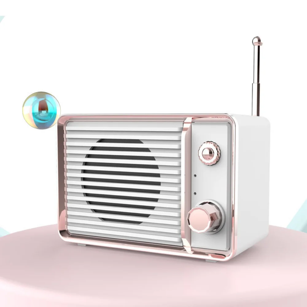 

Retro Radio Wireless Speaker Bluetooth 5.0 TF Card Stereo Portable Desktop Phone Mini Wireless Bluetooth Speaker Creative Gifts