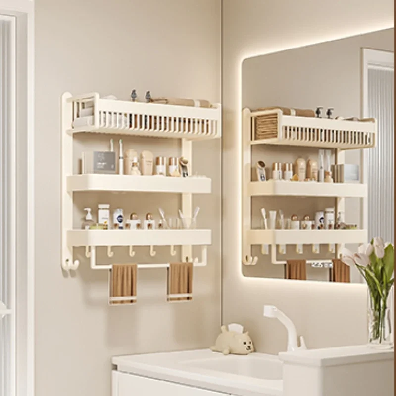 Прямая продажа модная кремовая вешалка для ванной комнаты многофункциональная