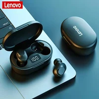 original xt91 lenovo bluetooth earphones wireless headphones gaming headset stereo noise reduction earbuds 300mah charging case