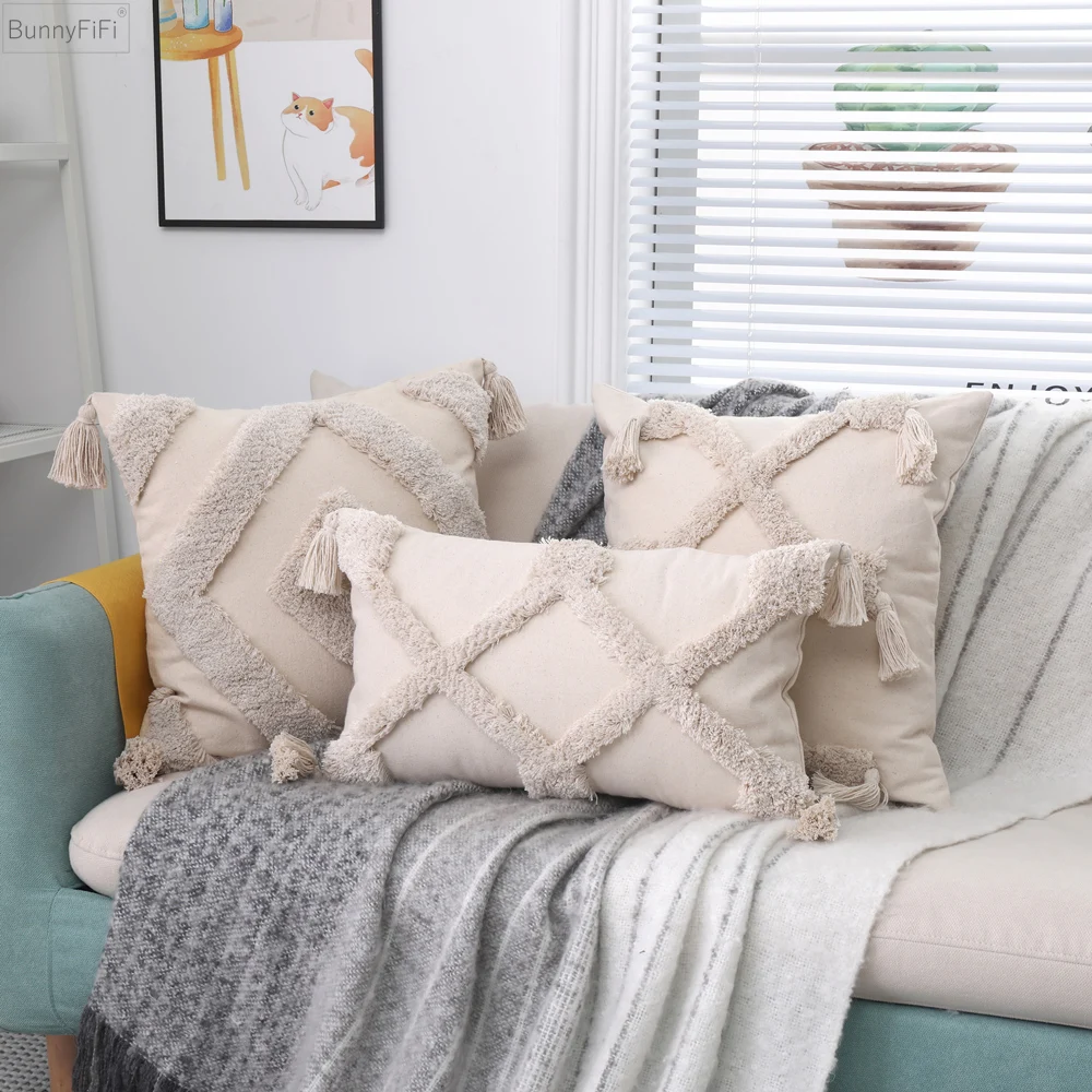 

Декоративная подушка, ворсовые тканые накидки, подушка в стиле бохо, роскошная наволочка для дивана, кровати, стула, домашний декор