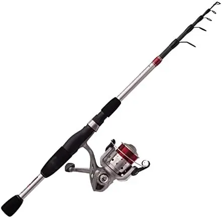 

Telescopic Fishing Rod and Spinning Reel Combo, Durable Telecast Rod, Split-Grip EVA Foam Handle, Continuous Anti-Reverse Fishin