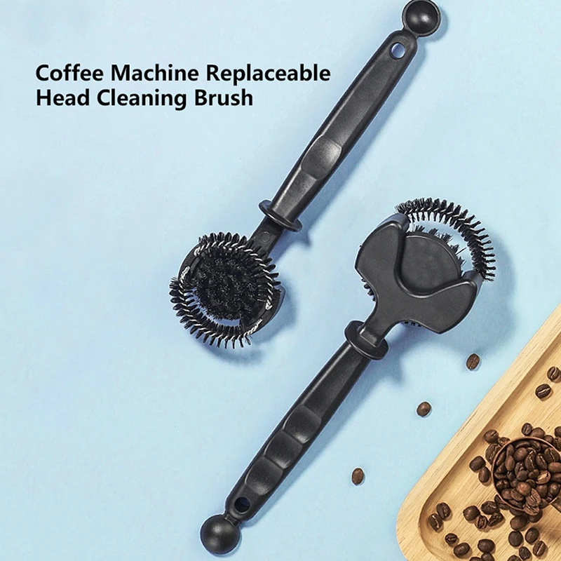 

51/58mm Espresso Coffee Machine Cleaning Brush Replaceable Head Coffee Maker Cafe Grinder Cleaner Brewing Head Cleaning Tool