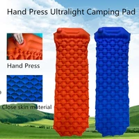 new camping sleeping pad with built in pump upgraded inflatable camping mat with pillow for backpacking traveling br
