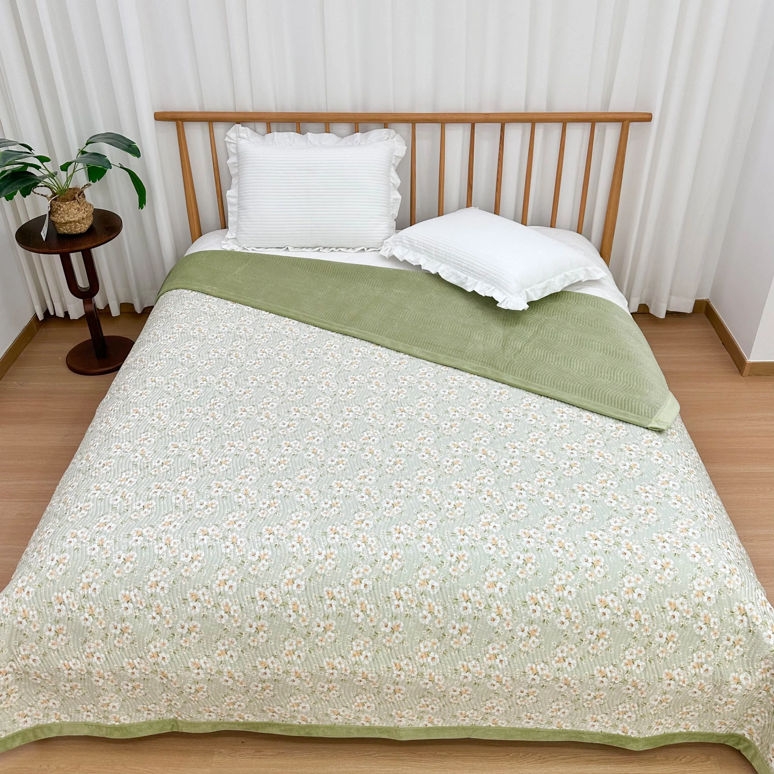 [Cotton Laiya Fleece-lined Bed Cover] 220*240 Large Size High end Super Soft Skin-friendly Cotton Cover