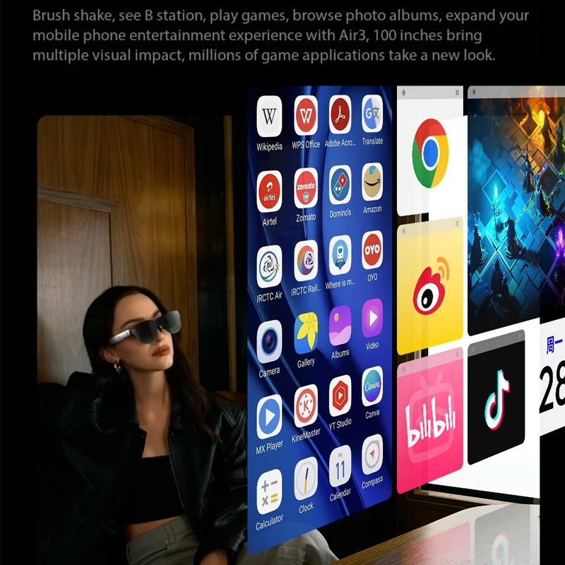 TCL Rayneo Air 3 AR Смарт-очки OLED-экран для телефонов ipad ПК Переключатель PlayStation Xbox БПЛА