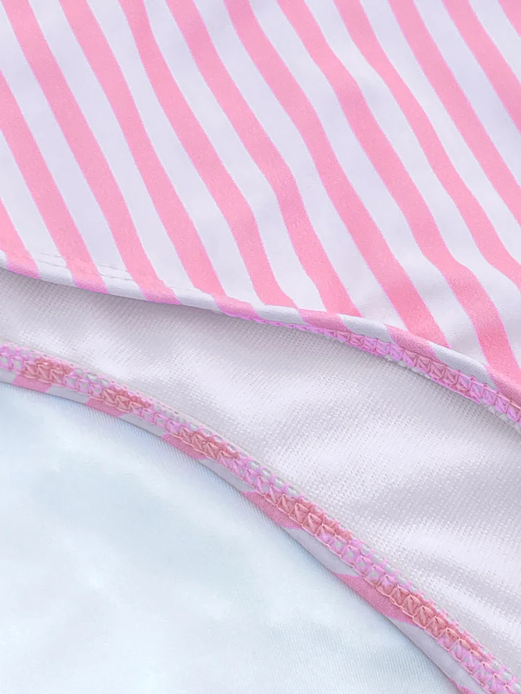 Купальник COOBBU с оборками купальник высокой талией Женский цельный костюм на одно