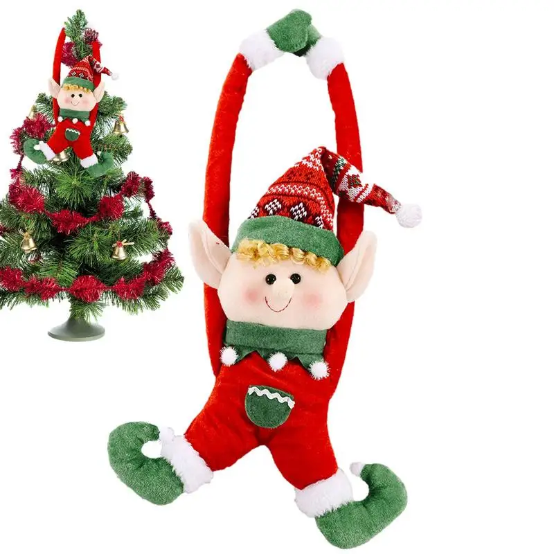 

Рождественская занавеска, оригинальная занавеска С эльфом, занавеска с завязкой для рождественских украшений для дома