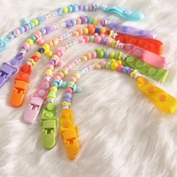 baby pacifier leash for newborn baby beads style toys anti lost chain infant pacifier clips teether strap buckle hanging rope