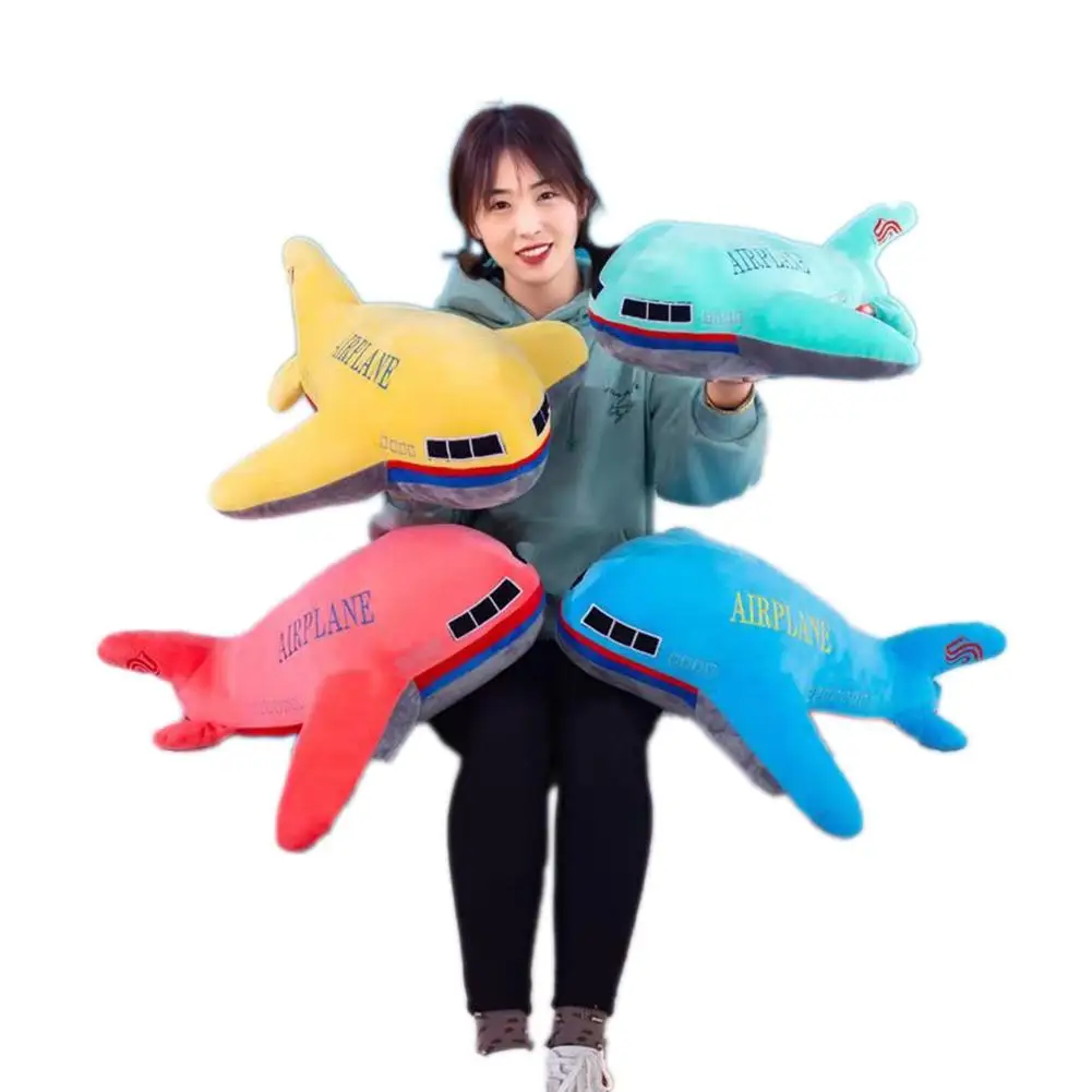 

40cm Simulation Airplane Plush Doll Super Soft Aircraft Stuffed Toys Kids Sleeping Cushion Throw Pillow Toys for Boys Halloween