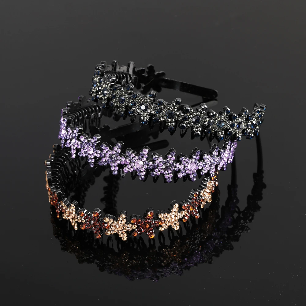 Автоперевод:Awaytr Полный ободок для волос со стразами в форме морской звезды, зубчатый ободок для волос с кристальной звездой, оправа для головных повязок для женщин, аксессуары.