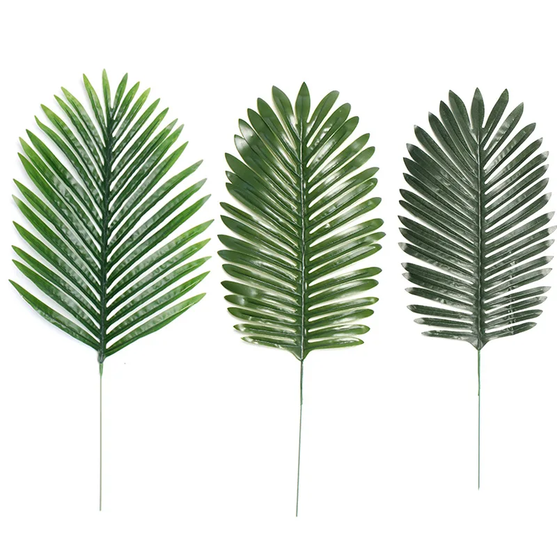 

1pc Artificial Palm Leaves Plants Faux Palm Fronds Tropical Palm Leaves Plant for Leaves Hawaiian Party Jungle Party