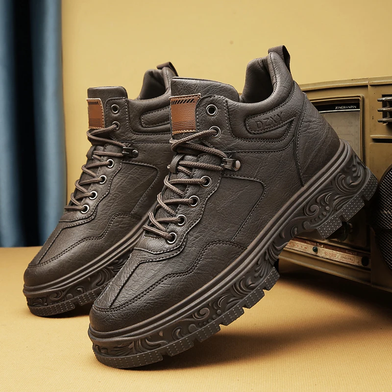 

Китайские традиционные мужские ботинки из микрофибры с цветами, мужские ботильоны на шнуровке с винтажной подошвой, мужские Ботинки Martin с р...