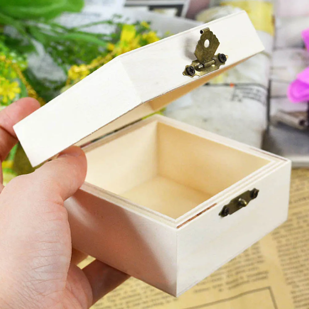 

Storage Wooden Box Boutique Vintage Case Craft Decoration Gift Handmade Household Square/Round Supplies Jewelry