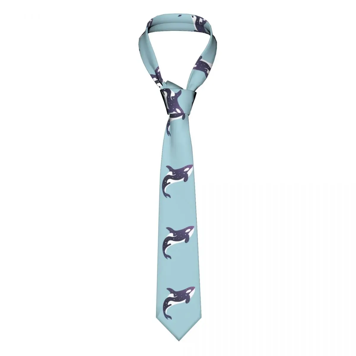 

Tie For Men Formal Skinny Neckties Classic Men's Star Whale Killer In Water Wedding Tie Gentleman Narrow