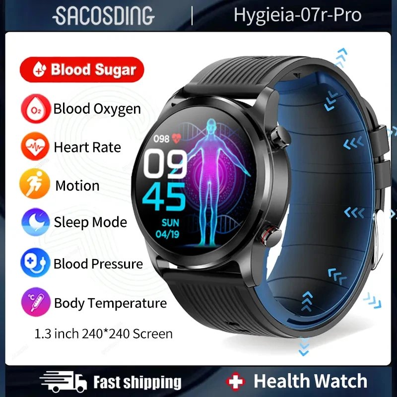 

2023 Lnflammable Strap Accurately Measure Heart Rate Blood Pressure Smart Watch Men Waterproof Voice Broadcast Sport SmartWatch