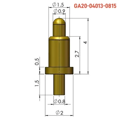

5 500 Pogo Pin Разъем Pogopin Батарея Пружинная нагрузка Контакт SMD PCB 3 4 5 6 7 8 9 10 12 14 15 16 18 MM Тестовый зонд Питание постоянного тока