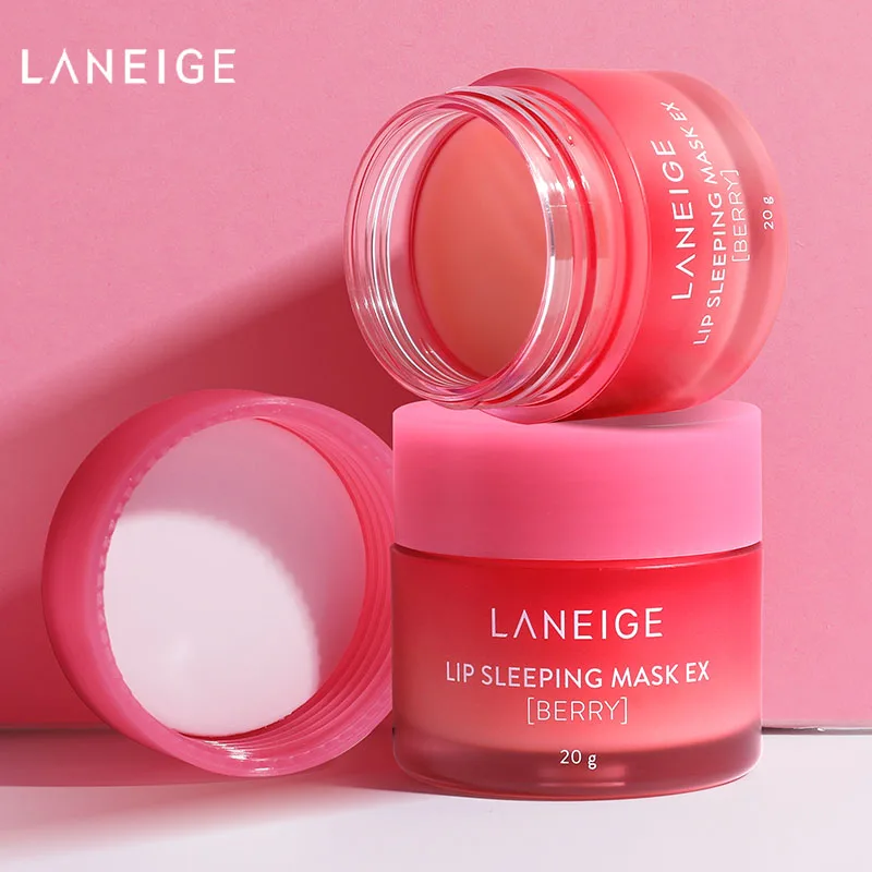 

Korea LANEIGE Lip Sleeping Mask Berry 20g With Brush - Lip Sleeping Care Removes Flaky Skin and Moisturizes Dry Lips / Lip Balm