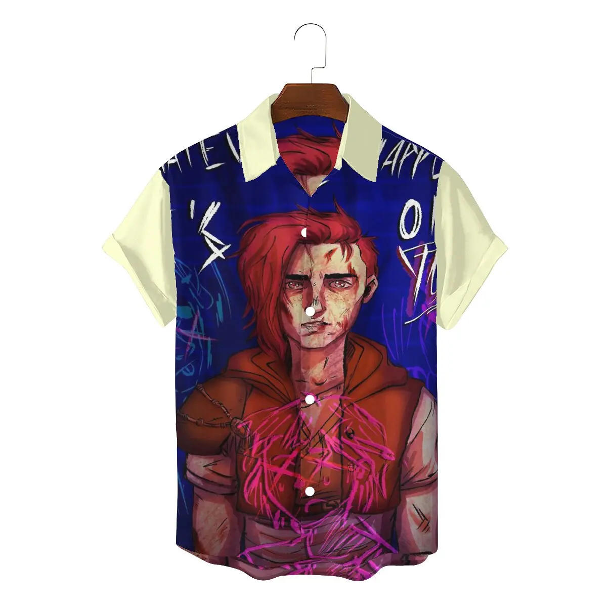 

Arcane League of Legends LOL Anime Man Shirts Sad Vi The Piltover Enforcer Individuality 3D Shirt Original Sweatshirts Hipster