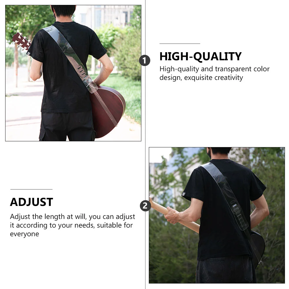 Bass Strap Guitar Shoulder Adjustable Straps Belt Accessories Eleguitar Tie Electric Headstock Clear enlarge