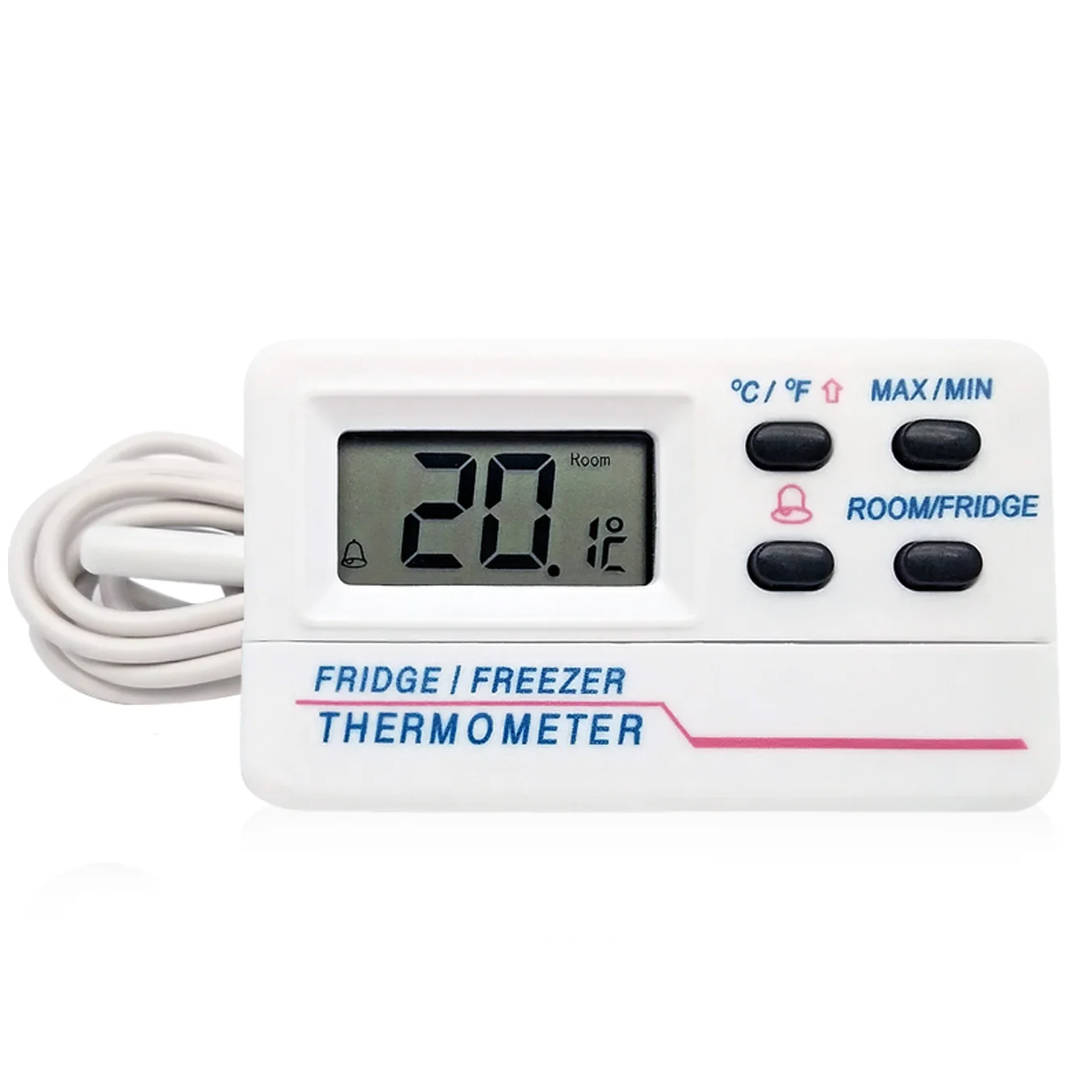 Digital Thermometer Fridge Frost Freezer Room LCD Refrigerator  Meter With Hook Hanging Household New