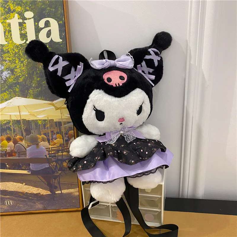Новый модный мультяшный милый Sanrio Kuromi MyMelody большой емкости для девочек плюшевая