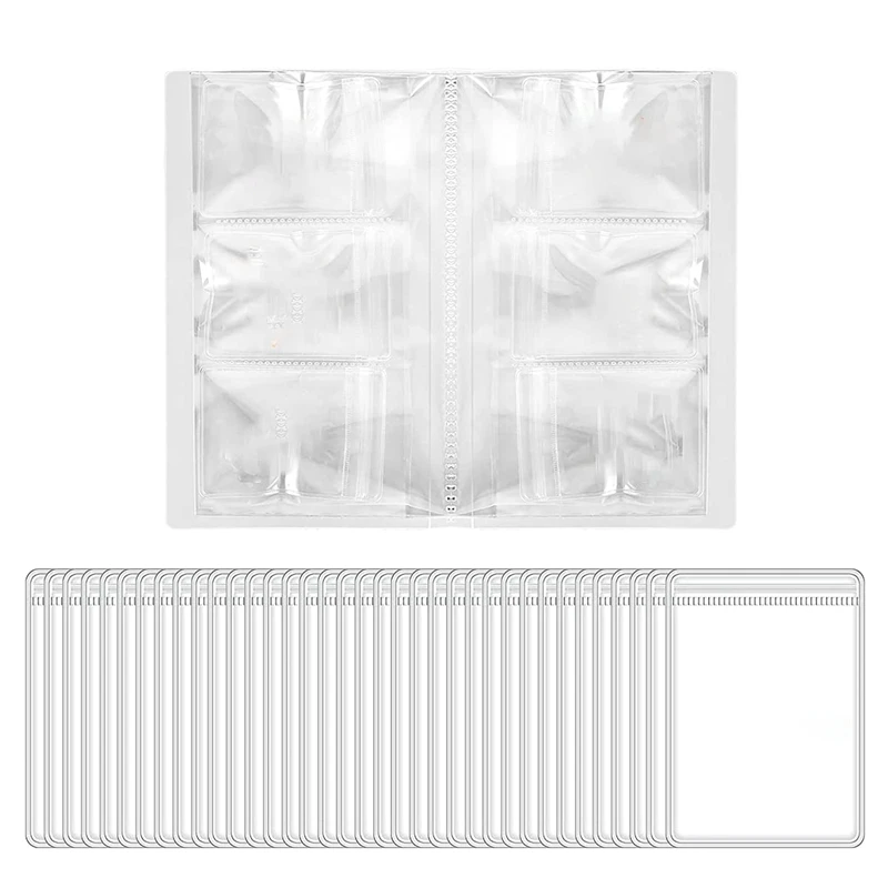 

84-Grid Transparent Jewelry Storage Book&50Pcs Thicken PVC Zipper Closure Bags Travel Jewelry Earrings Display Case Box