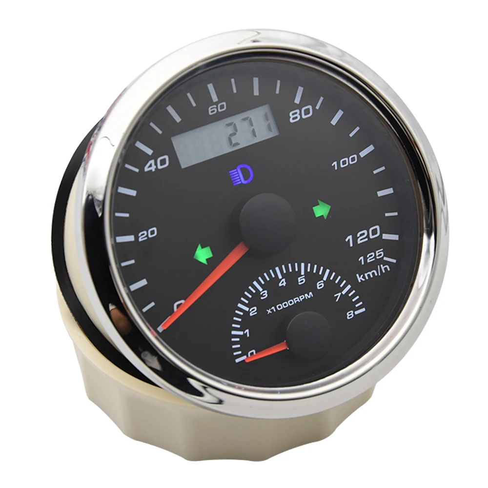 GPS-измеритель скорости 85 мм одометр GPS-антенна 125 км/ч 200 с тахометром 0-8000 об/мин
