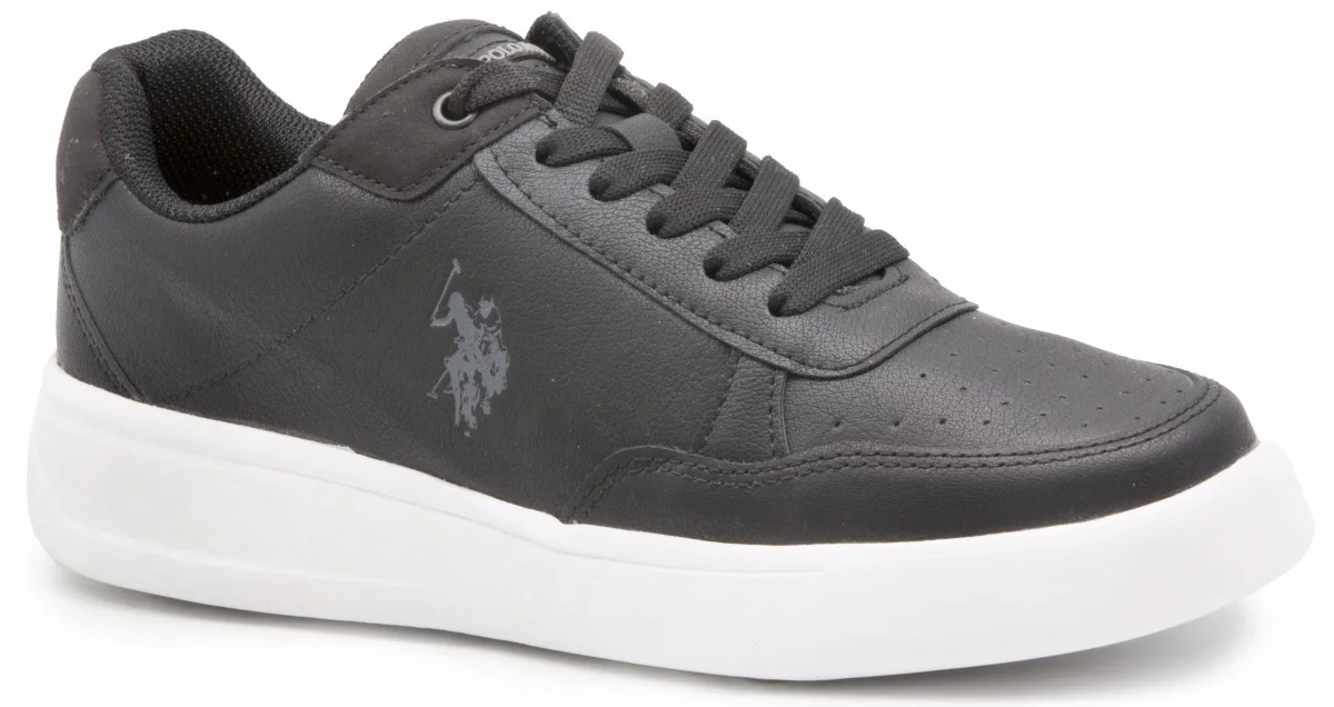 

U.S. Polo Assn.Elta Black Ladies Shoes Women Sport Sneakers Lace-Up Light Daily Casual High base Fashion Comfort