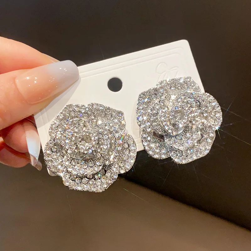 Женские Геометрические серьги в виде цветка модные темпераментные до ключиц