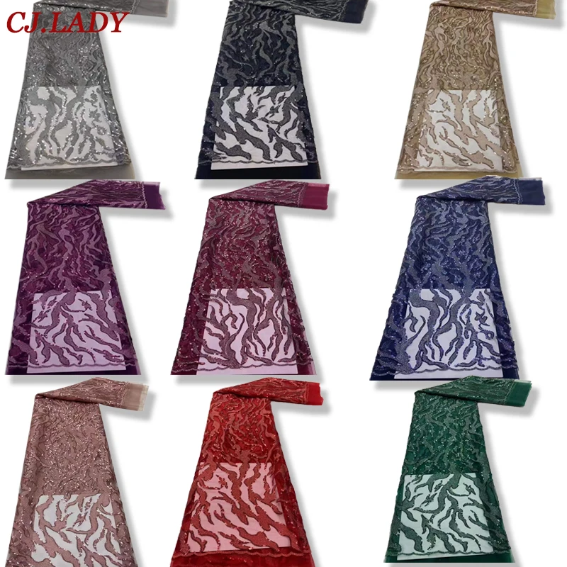 

New Guipure French Lace Fabric 2022 High Quality Hollow Out Cord 5 Yards African Lace Fabric for Wedding Party Dress B02