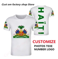 haiti t shirt diy free custom name number hti nation flag country ht french haitian republic college print photo boy t shirt